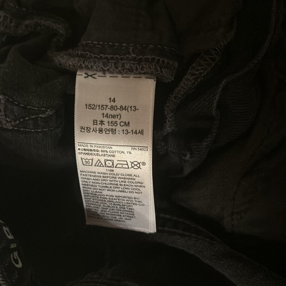 Gap Kids Black Girlfriend Jeans Size 14 - Picture 5 of 5